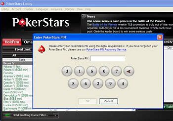 pokerstars pin/